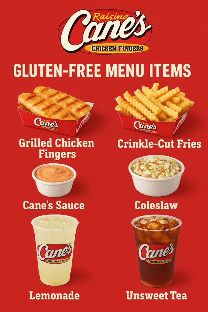 Is Raising Canes Gluten Free? 2025 Guide to Gluten Free Options at Cane’s 1 raising canes gluten free menu items