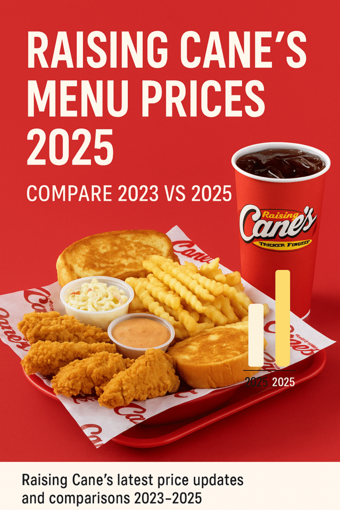 Raising Cane’s Prices Updates & Comparisons (2023–2025) 1 Raising Cane’s Prices Updates & Comparisons (2023–2025)