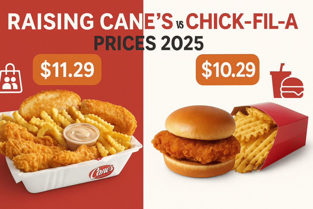 Raising Cane’s vs Chick-fil-A Prices 2025: Which Is More Expensive? 1 Raising Cane’s vs Chick-fil-A